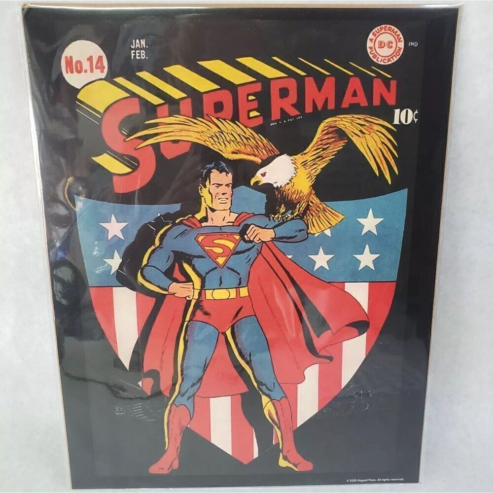 Superman #14 1942 Vintage DC COMICS Series 11"X14" Poster Print